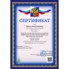 Сертификат за участие в Первой Всероссийской научно-практиче..